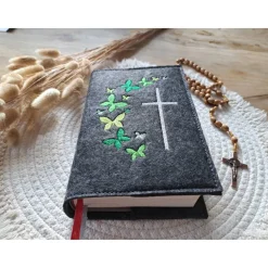 Gotteslobhülle Filz Kommunion 2025 kommt her und esst! personalisierbarer Einband Erstkommunion