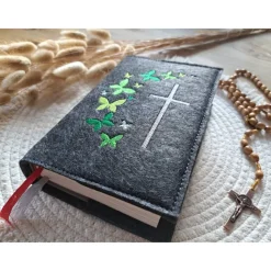 Gotteslobhülle Filz Kommunion 2025 kommt her und esst! personalisierbarer Einband Erstkommunion