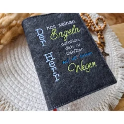 Gotteslobhülle Filz Kommunion 2025 kommt her und esst! personalisierbar Einband Handgemachte Filzhülle