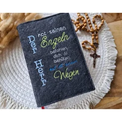 Gotteslobhülle Filz Kommunion 2025 kommt her und esst! personalisierbar Einband Handgemachte Filzhülle