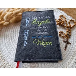 Gotteslobhülle Filz Kommunion 2025 kommt her und esst! personalisierbar Einband Handgemachte Filzhülle