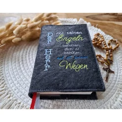 Gotteslobhülle Filz Kommunion 2025 kommt her und esst! personalisierbar Einband Handgemachte Filzhülle