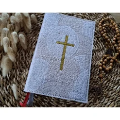 Gotteslobhülle Filz Kommunion 2025 personalisierbar Ornamente 