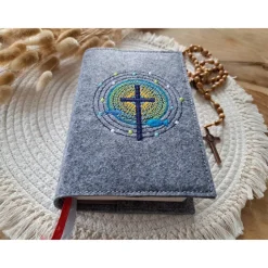 Gotteslobhülle Filz Kommunion 2025 kommt her und esst! personalisierbarer Einband Erstkommunion