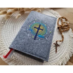 Gotteslobhülle Filz Kommunion 2025 kommt her und esst! personalisierbarer Einband Erstkommunion