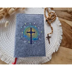 Gotteslobhülle Filz Kommunion 2025 kommt her und esst! personalisierbarer Einband Erstkommunion