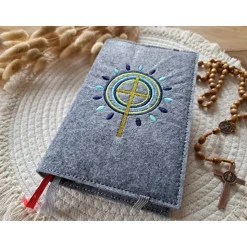 Gotteslobhülle Filz Kommunion 2025 kommt her und esst! personalisierbarer Einband Erstkommunion