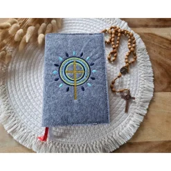 Gotteslobhülle Filz Kommunion 2025 kommt her und esst! personalisierbarer Einband Erstkommunion