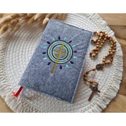 Gotteslobhülle Filz Kommunion 2025 kommt her und esst! personalisierbarer Einband Erstkommunion