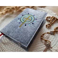 Gotteslobhülle Filz Kommunion 2025 kommt her und esst! personalisierbarer Einband Erstkommunion