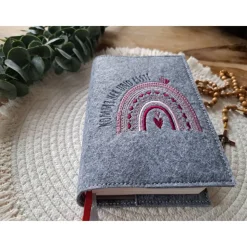 Gotteslobhülle Filz Kommunion 2025 kommt her und esst! personalisierbar Einband Handgemachte Filzhülle Boot