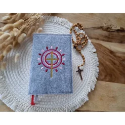 Gotteslobhülle Filz Kommunion 2025 kommt her und esst! personalisierbarer Einband Erstkommunion