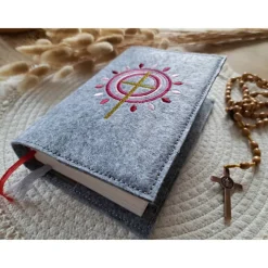 Gotteslobhülle Filz Kommunion 2025 kommt her und esst! personalisierbarer Einband Erstkommunion