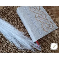 Gotteslobhülle Filz Kommunion 2025 personalisierbar Herz Schmetterlinge 