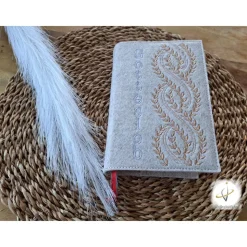 Gotteslobhülle Filz Kommunion 2025 personalisierbar Herz Schmetterlinge 