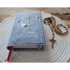 Gotteslobhülle Filz Kommunion 2025 kommt her und esst! personalisierbarer Einband Erstkommunion