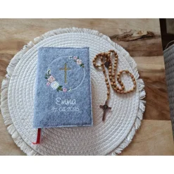 Gotteslobhülle Filz Kommunion 2025 kommt her und esst! personalisierbarer Einband Erstkommunion