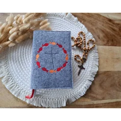 Gotteslobhülle Filz Kommunion 2025 kommt her und esst! personalisierbar Einband Handgemachte Filzhülle