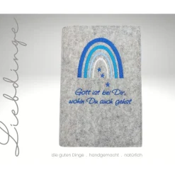 Gotteslobhülle Filz REGENBOGEN STERNE Einband Gesangbuch  KL231