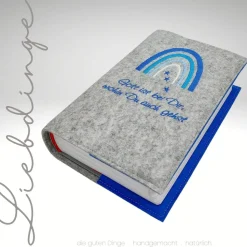 Gotteslobhülle Filz REGENBOGEN STERNE Einband Gesangbuch  KL231