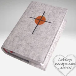 Gotteslobhülle Filz SONNEN KREUZ Einband Gesangbuch  KL217