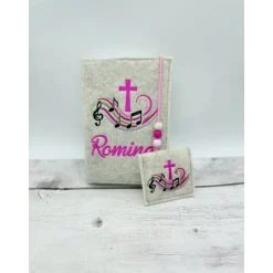 Gotteslobhülle Gebetbuch Hülle Musik Geschenk Kommunion Firmung Geschenkidee Gott Kirche religiös personalisiert