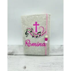 Gotteslobhülle Gebetbuch Hülle Musik Geschenk Kommunion Firmung Geschenkidee Gott Kirche religiös personalisiert