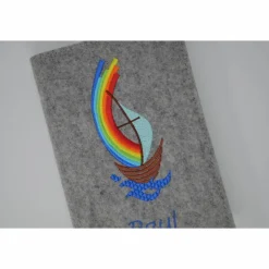 Gotteslobhülle Gotteslobeinband Segelboot Boot Regenbogen