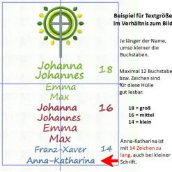 Gotteslobhülle, grauer Filz mit grünen Kreuzen, personalisierbar