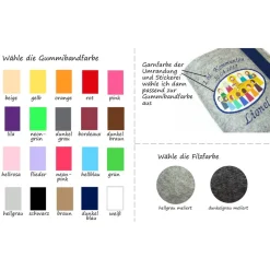 Gotteslobhülle Hülle für Gotteslob Merino Wollfilz Filz Stickerei 1.hl. Kommunion inkl. Name + Datum + Abendmahl Aufnäher Geschenk Kommunion