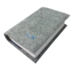 Gotteslobhülle Ichtys Fisch Name personalisiert. Filz vegan