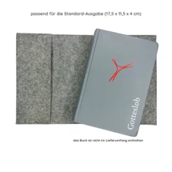 Gotteslobhülle Ichtys Kreuz Name personalisierbar. Filz vegan K118