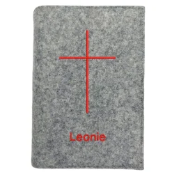 Gotteslobhülle Ichtys Kreuz Name personalisierbar. Filz vegan K118