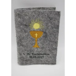 Gotteslobhülle Kelch Gebetbuch Hülle Geschenk Kommunion Firmung Rosenkranz religiös personalisierbar