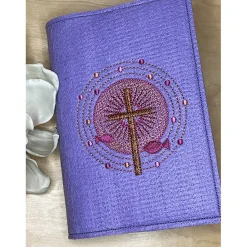 Gotteslobhülle, Kommunion, Firmung, Konfirmation, Kreuz, gestickt, Filz, Geschenk, Mädchen, Junge,  personalisierbar