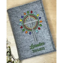 Gotteslobhülle, Kommunion, Firmung, Konfirmation, Kreuz, gestickt, Filz, Geschenk, Mädchen, Junge,  personalisierbar