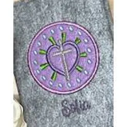 Gotteslobhülle, Kommunion, Firmung, Konfirmation, Kreuz, gestickt, Filz, Geschenk, Mädchen, Junge,  personalisierbar