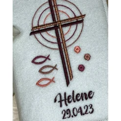 Gotteslobhülle, Kommunion, Firmung, Konfirmation, Kreuz, gestickt, Filz, Geschenk, Mädchen, Junge,  personalisierbar