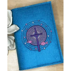 Gotteslobhülle, Kommunion, Firmung, Konfirmation, Kreuz, gestickt, Filz, Geschenk, Mädchen, Junge,  personalisierbar