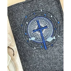 Gotteslobhülle, Kommunion, Firmung, Konfirmation, Kreuz, gestickt, Filz, Geschenk, Mädchen, Junge,  personalisierbar