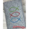 Gotteslobhülle, Kommunion, Firmung, Konfirmation, Fisch, gestickt, Filz, Geschenk, Mädchen, Junge,  personalisierbar, mi