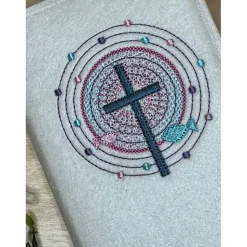 Gotteslobhülle, Kommunion, Firmung, Konfirmation, Kreuz, gestickt, Filz, Geschenk, Mädchen, Junge,  personalisierbar