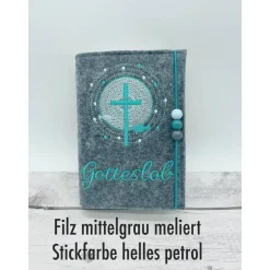 Gotteslobhülle Kreuz Gebetbuch Hülle Geschenk Kommunion Firmung Geschenkidee Gott Kirche religiös personalisiert Name