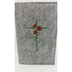 Gotteslobhülle mit Kreuz und Rosen