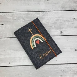 Gotteslobhülle mit Regenbogen Pfirsichtöne