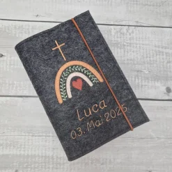 Gotteslobhülle mit Regenbogen Pfirsichtöne