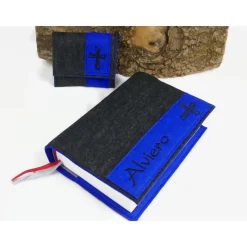 Gotteslobhülle personalisiert aus Filz – Gesangbuchhülle & Bibelhülle als Geschenk zur Konfirmation, Kommunion oder Firmung