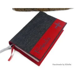Gotteslobhülle personalisiert aus Filz – Gesangbuchhülle & Bibelhülle als Geschenk zur Konfirmation, Kommunion oder Firmung