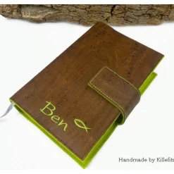 Gotteslobhülle personalisiert aus Kork – Bibelhülle, Geschenk zur Kommunion & Konfirmation