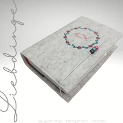 Gotteslobhülle ROSENKRANZ Filz. mit Verschluss. Gesangbuch. Gotteslob  KL239